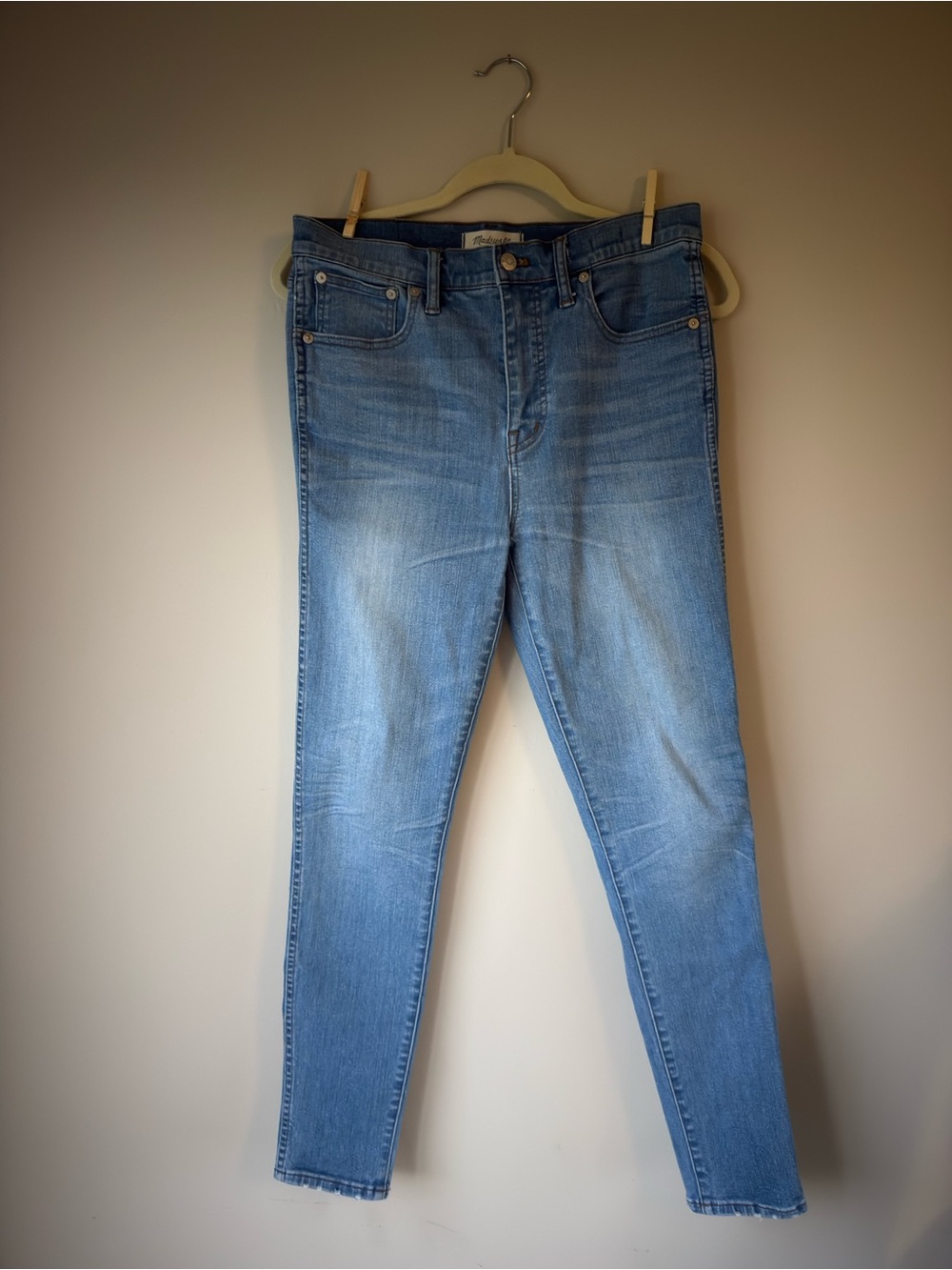 Madewell Light Blue High Rise Skinny Skinny Jeans